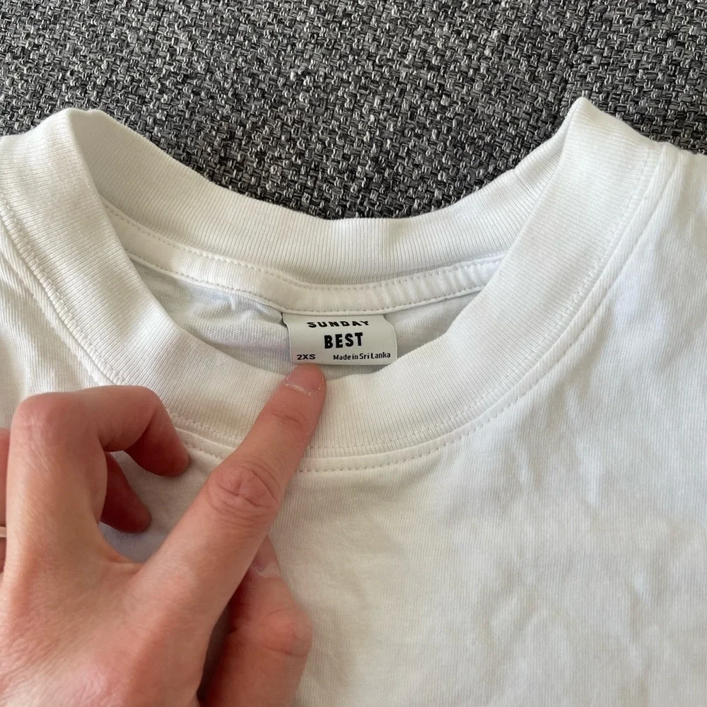 Aritzia Sunday Best - White 'Bad Apple' Graphic Tee - Picture 5 of 7